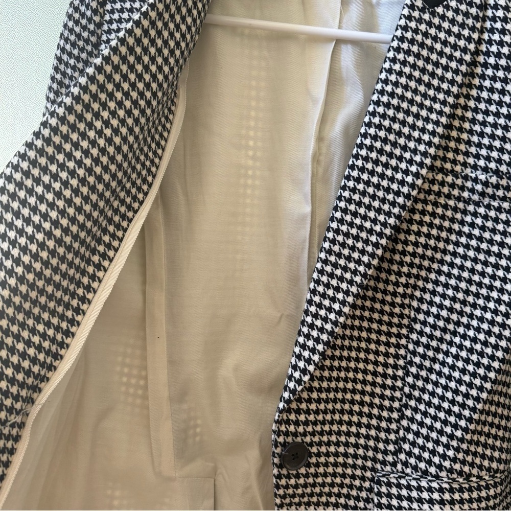 VERONICA BEARD Airlie Houndstooth Dickey Blazer Jacket Black/White Sz 4 - Picture 6 of 9